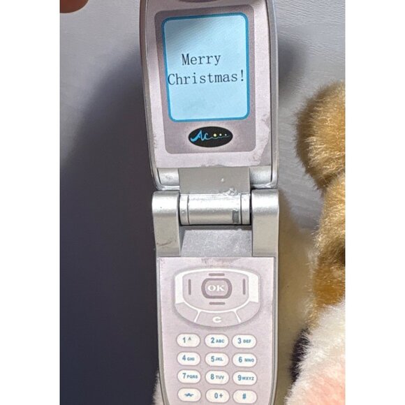 Holiday Bulldog Plush Singing In Chair Santa Hat Holding Flip Phone Christmas - Picture 3 of 11